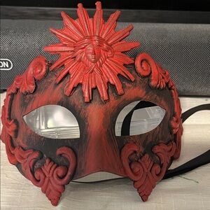 Vizio Red and Black Sunburst Mask